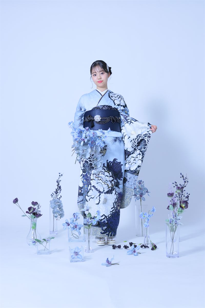 新作振袖 水色・くすみカラー|熊本・玉名の振袖レンタル Festivo